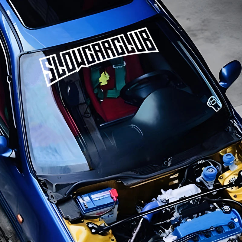 "Slow Car Club" – Premium JDM Sticker for Distinguished Performance Builds.